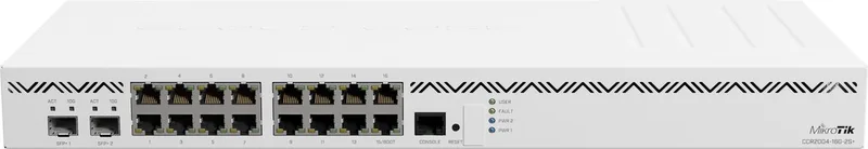 Router Mikrotik CCR2004-16G-2S+ van MikroTik in Wit – productfoto