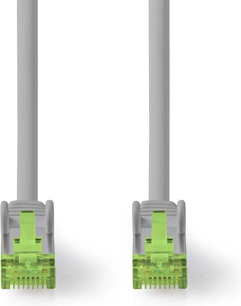 Cat 8.1 Netwerkkabel - S/FTP - RJ45 Male - RJ45 Male - 20.0 m - Rond - LSZH - Label från Nedis i Grå – produktbild