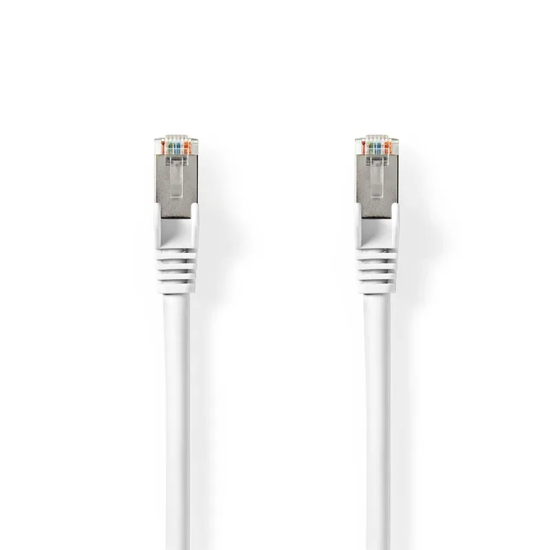 Cat 8.1 S/FTP-Netwerkkabel | RJ45 Male naar RJ45 Male | 0,25 m | Wit från Nedis – produktbild