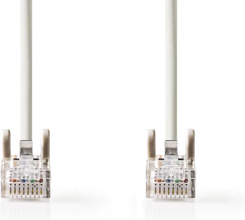 CAT5e-Kabel | U/UTP | RJ45 Male | RJ45 Male | 2.00 m | Rond | PVC | Label von Nedis in Grau – Produktfoto