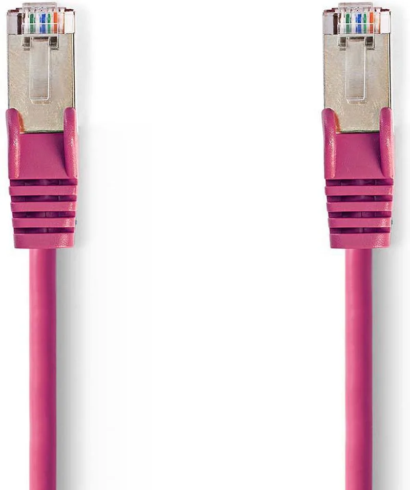 CAT5e Netwerkkabel - SF/UTP - RJ45 Male - RJ45 Male - 3.00 m - Rond - PVC - Polybag de Nedis en Rose – photo produit