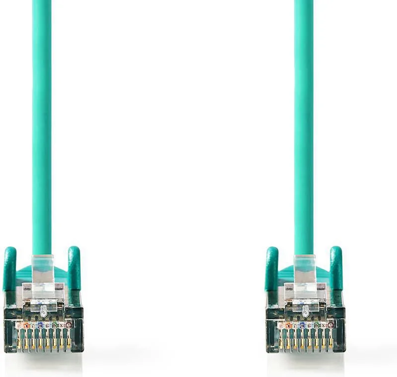 CAT5e Netwerkkabel - SF/UTP - RJ45 Male - RJ45 Male - 5.00 m - Rond - PVC - Polybag von Nedis in Grün – Produktfoto