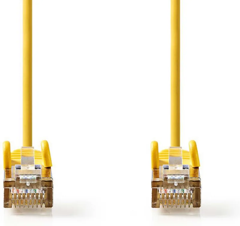 CAT5e Netwerkkabel - SF/UTP - RJ45 Male - RJ45 Male - 5.00 m - Rond - PVC - Polybag de Nedis en Jaune – photo produit