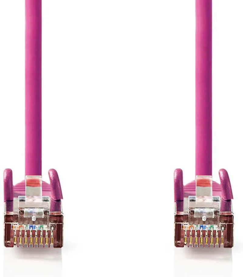 CAT5e Netwerkkabel - SF/UTP - RJ45 Male - RJ45 Male - 7.50 m - Rond - PVC - Polybag de Nedis en Rose – photo produit
