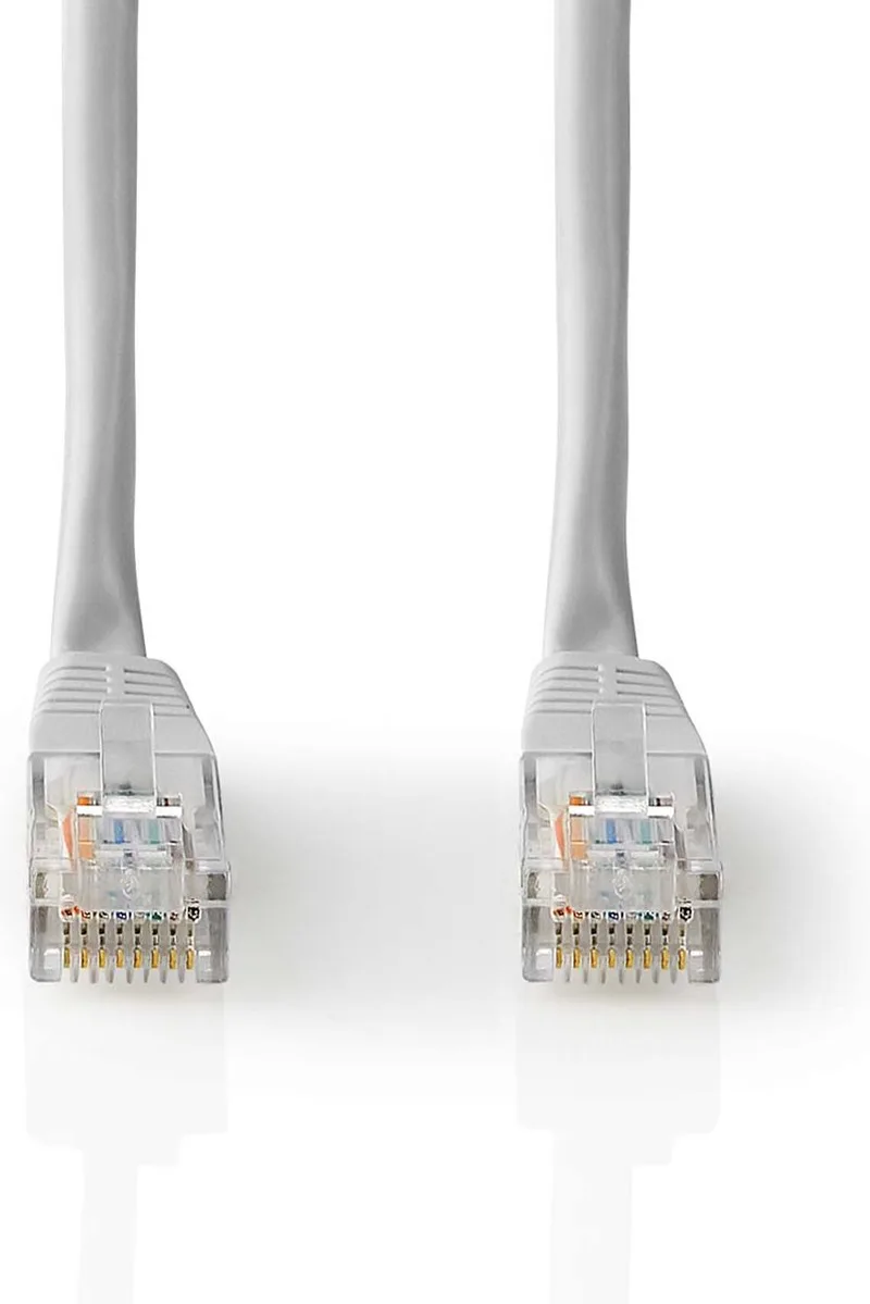 CAT5e Netwerkkabel - U/UTP - RJ45 Male - RJ45 Male - 0.50 m - Rond - PVC - Label de Nedis en Gris – photo produit