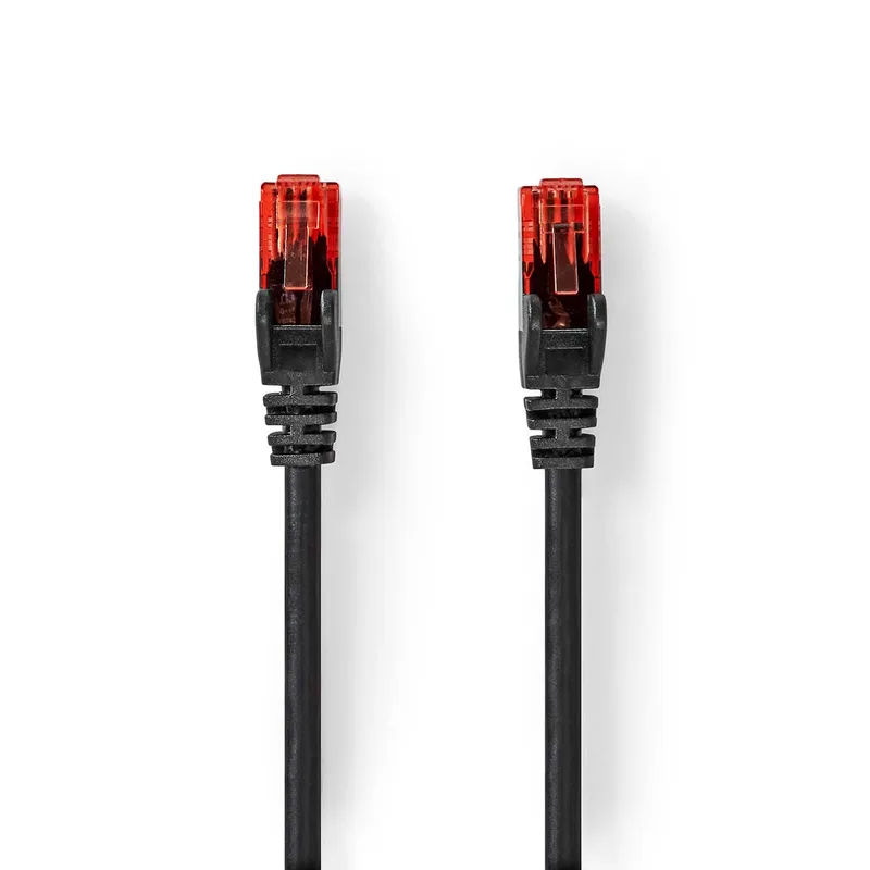 CAT6-kabel | RJ45 (8P8C) Male | RJ45 (8P8C) Male | UTP | 20 m | Rond | PVC | Zwart från Nedis – produktbild