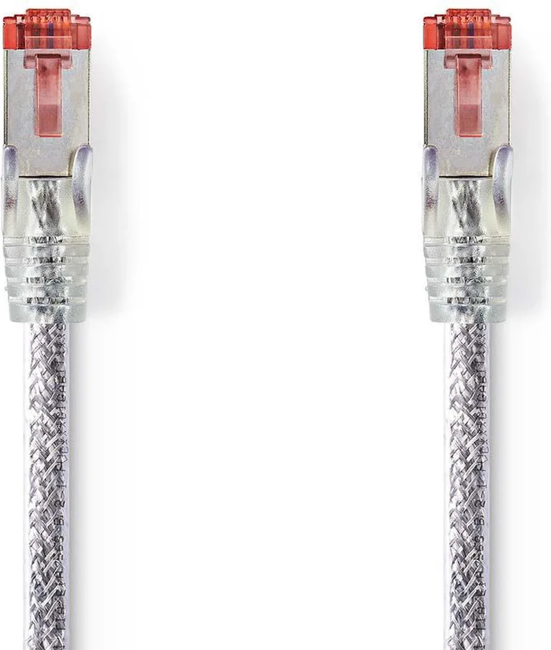 CAT6-kabel - RJ45 Male - RJ45 Male - S/FTP - 2.00 m - Rond - LSZH - Polybag från Nedis i Transparent – produktbild