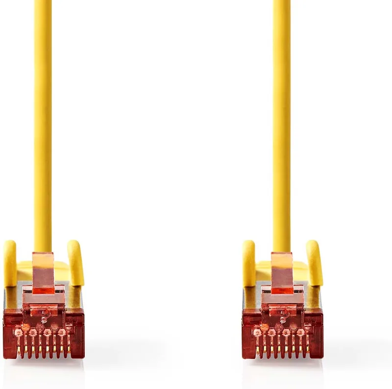 CAT6 Netwerkkabel - RJ45 Male - RJ45 Male - S/FTP - 1.00 m - Rond - LSZH - Label by Nedis in Yellow – product photo