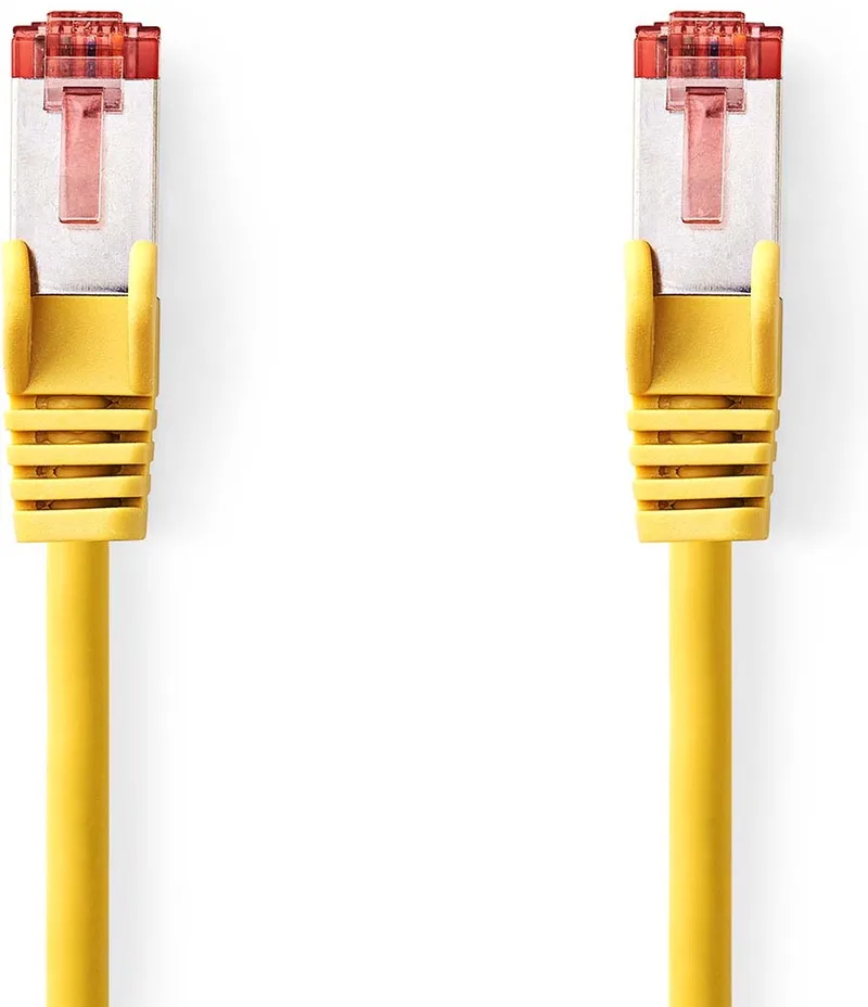 CAT6 Netwerkkabel - RJ45 Male - RJ45 Male - S/FTP - 1.00 m - Rond - LSZH - Envelop van Nedis in Geel – productfoto
