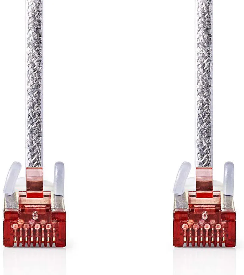 CAT6 Netwerkkabel - RJ45 Male - RJ45 Male - S/FTP - 10.0 m - Rond - LSZH - Polybag de Nedis en Transparent – photo produit