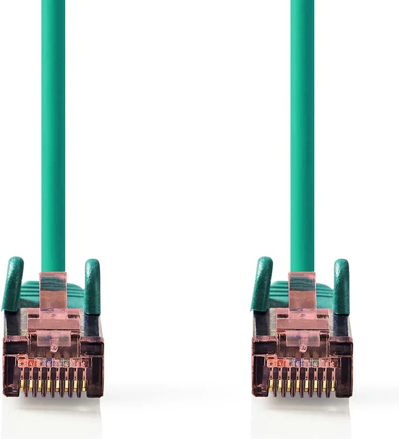 CAT6 Netwerkkabel - RJ45 Male - RJ45 Male - S/FTP - 10.0 m - Rond - LSZH - Polybag fra Nedis i Grøn – produktbillede