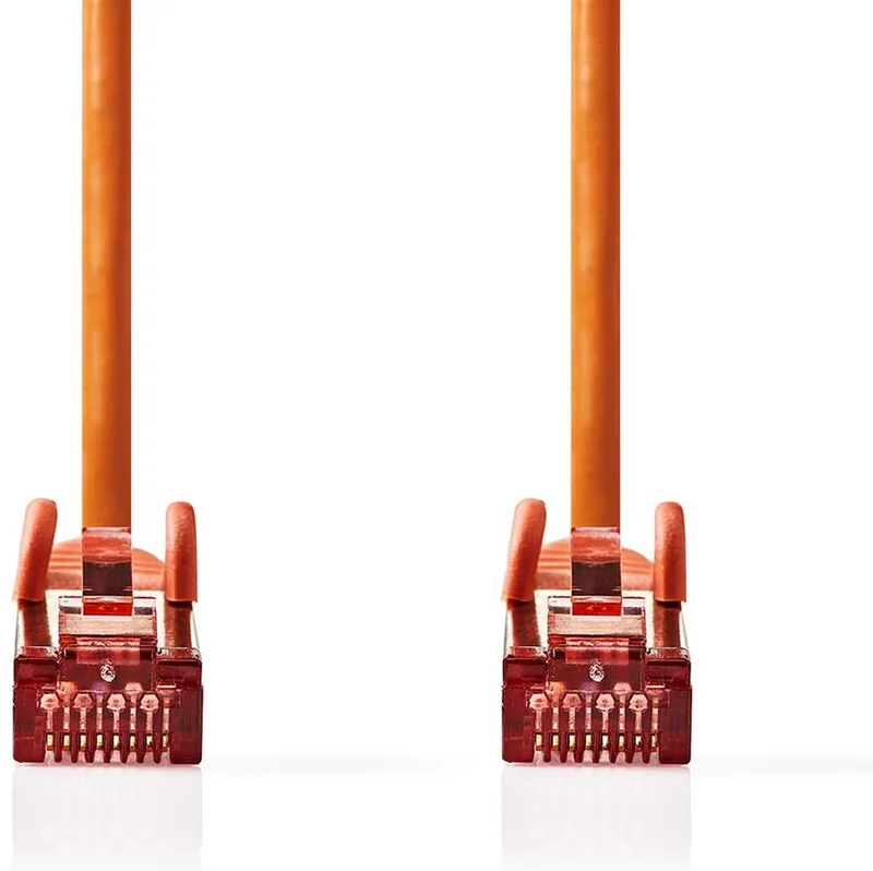 CAT6 Netwerkkabel - RJ45 Male - RJ45 Male - S/FTP - 10.0 m - Rond - LSZH - Label van Nedis in Oranje – productfoto