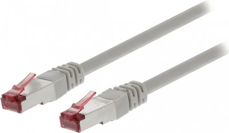 CAT6 Netwerkkabel - RJ45 Male - RJ45 Male - S/FTP - 15.0 m - Rond - PVC - Label van Nedis in Grijs – productfoto