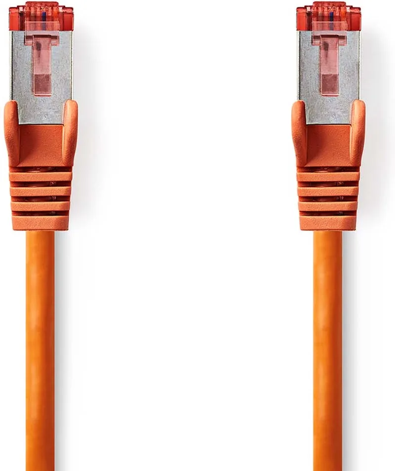 CAT6 Netwerkkabel - RJ45 Male - RJ45 Male - S/FTP - 2.00 m - Rond - LSZH - Polybag van Nedis in Oranje – productfoto