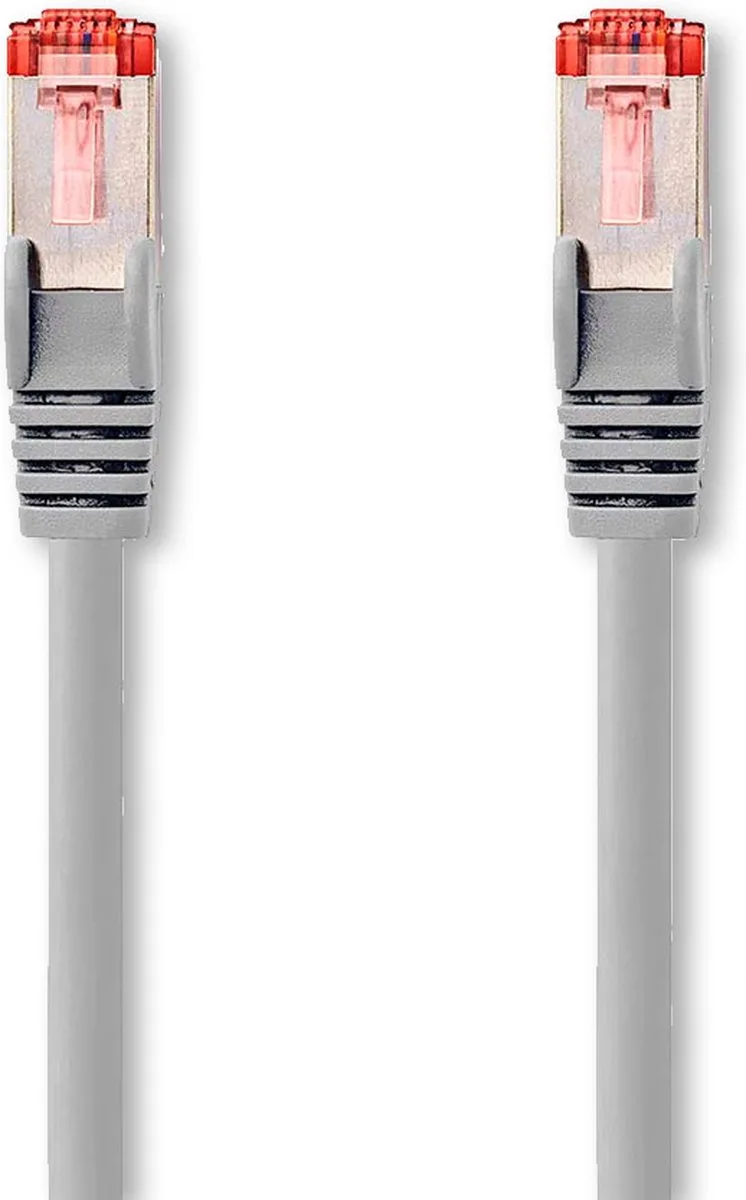 CAT6 Netwerkkabel - RJ45 Male - RJ45 Male - S/FTP - 2.00 m - Rond - LSZH - Envelop von Nedis in Grau – Produktfoto