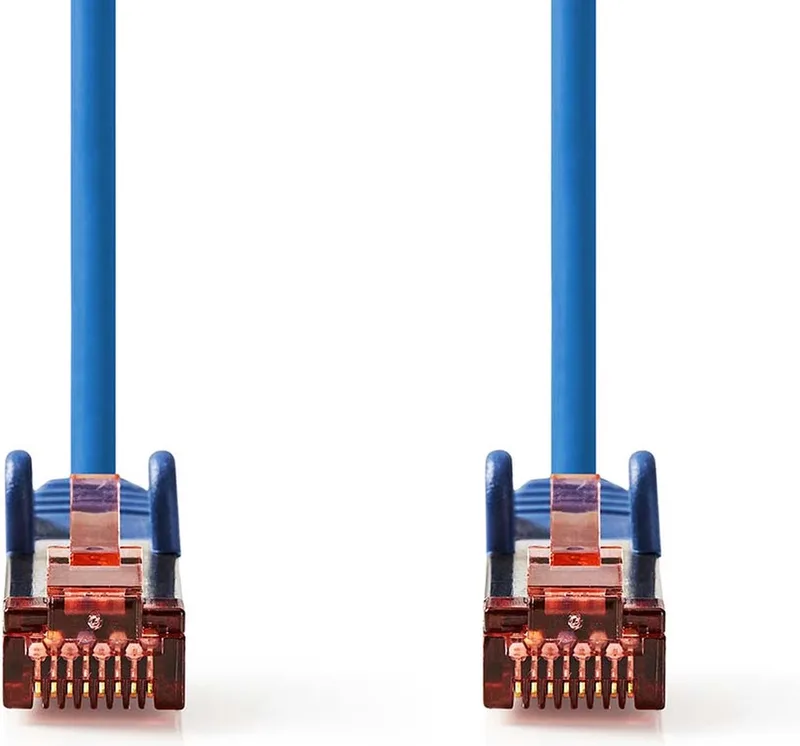 CAT6 Netwerkkabel - RJ45 Male - RJ45 Male - S/FTP - 2.00 m - Rond - LSZH - Envelop van Nedis in Blauw – productfoto