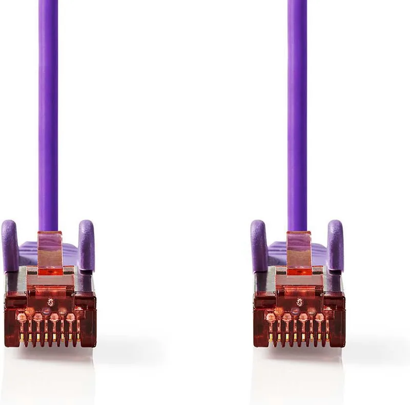 CAT6 Netwerkkabel - RJ45 Male - RJ45 Male - S/FTP - 30.0 m - Rond - LSZH - Polybag by Nedis in Purple – product photo