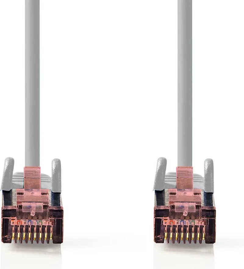 CAT6 Netwerkkabel - RJ45 Male - RJ45 Male - S/FTP - 5.00 m - Rond - LSZH - Label van Nedis in Grijs – productfoto
