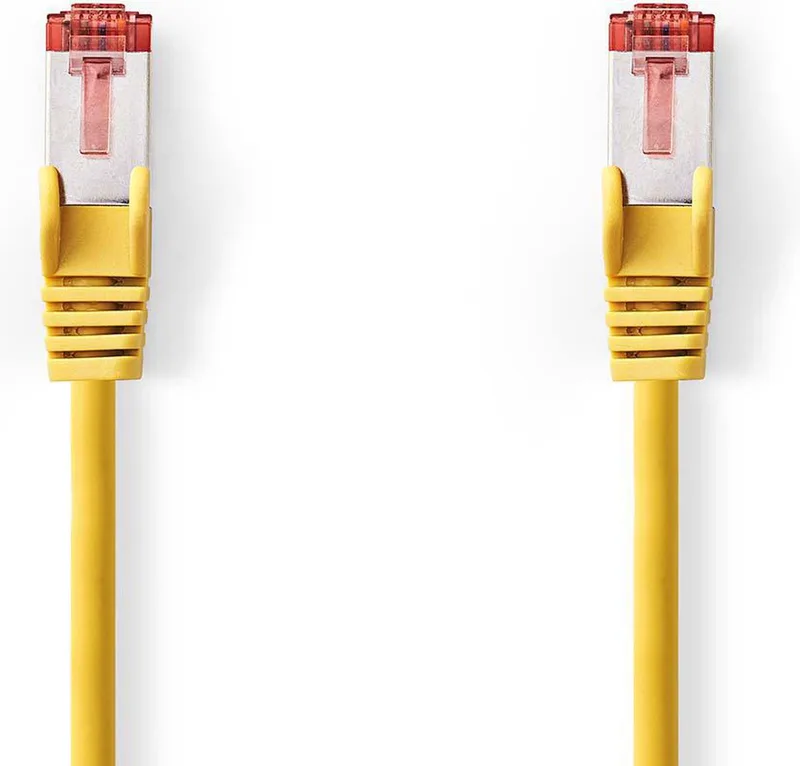 CAT6 Netwerkkabel - RJ45 Male - RJ45 Male - S/FTP - 7.50 m - Rond - LSZH - Polybag by Nedis in Yellow – product photo