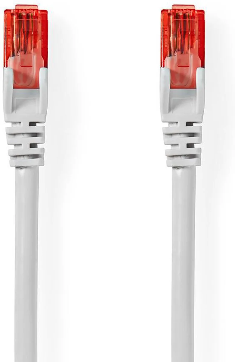 CAT6 Netwerkkabel - RJ45 Male - RJ45 Male - U/UTP - 3.00 m - Rond - PVC - Envelop by Nedis in White – product photo