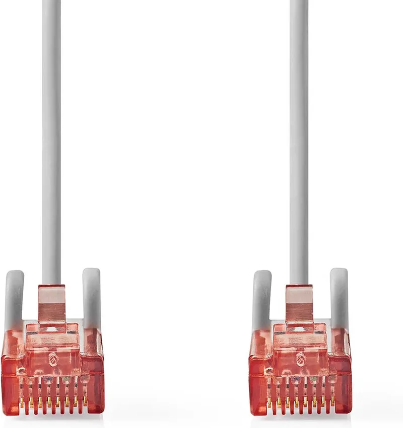 CAT6 Netwerkkabel - RJ45 Male - RJ45 Male - U/UTP - 5.00 m - Rond - PVC - Label van Nedis in Grijs – productfoto