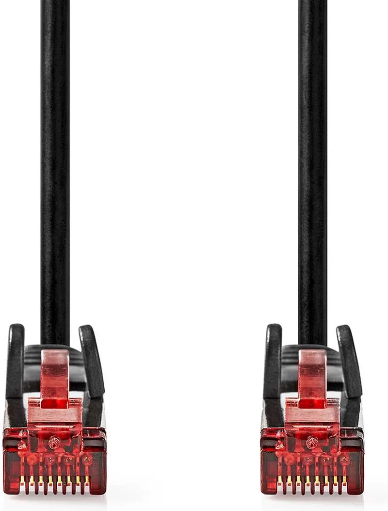 CAT6 Netwerkkabel - RJ45 Male - RJ45 Male - U/UTP - 5.00 m - Rond - PVC - Label fra Nedis i Sort – produktbillede