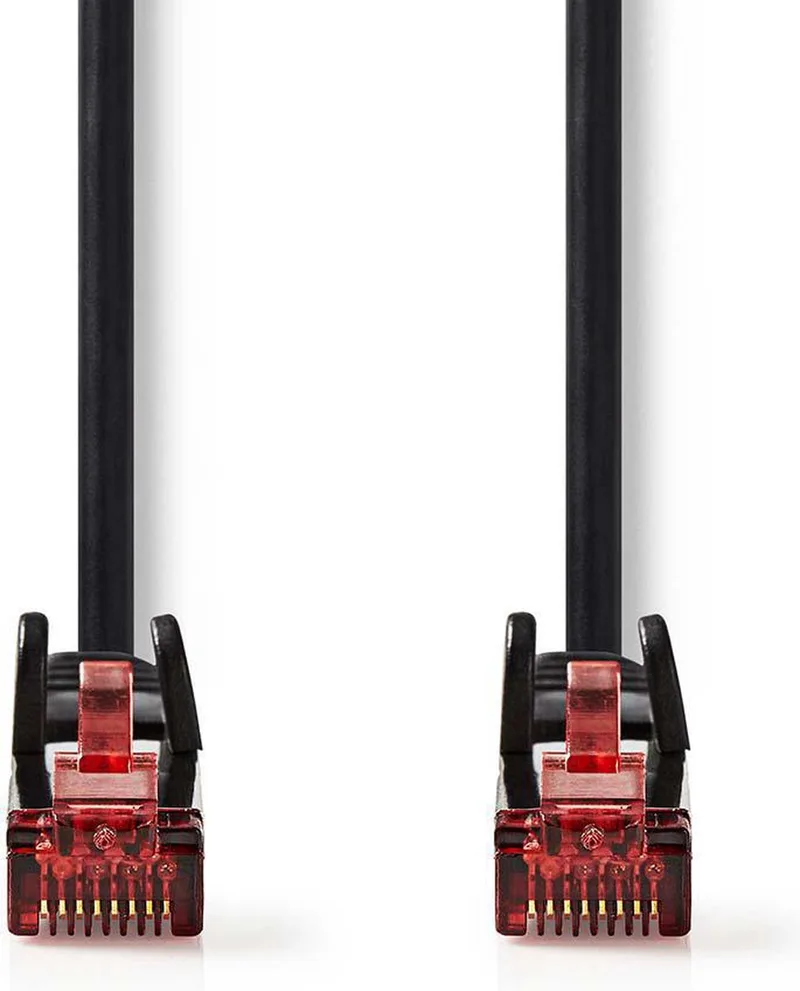 CAT6 Netwerkkabel - RJ45 Male - RJ45 Male - U/UTP - 5.00 m - Rond - PVC - Envelop van Nedis in Zwart – productfoto