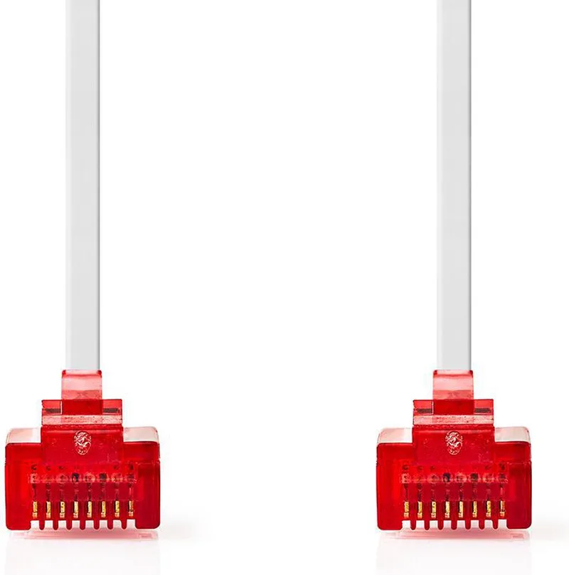 CAT6 Netwerkkabel - RJ45 Male - RJ45 Male - U/UTP - 5.00 m - Snagless - Plat - PVC - Polybag by Nedis in White – product photo