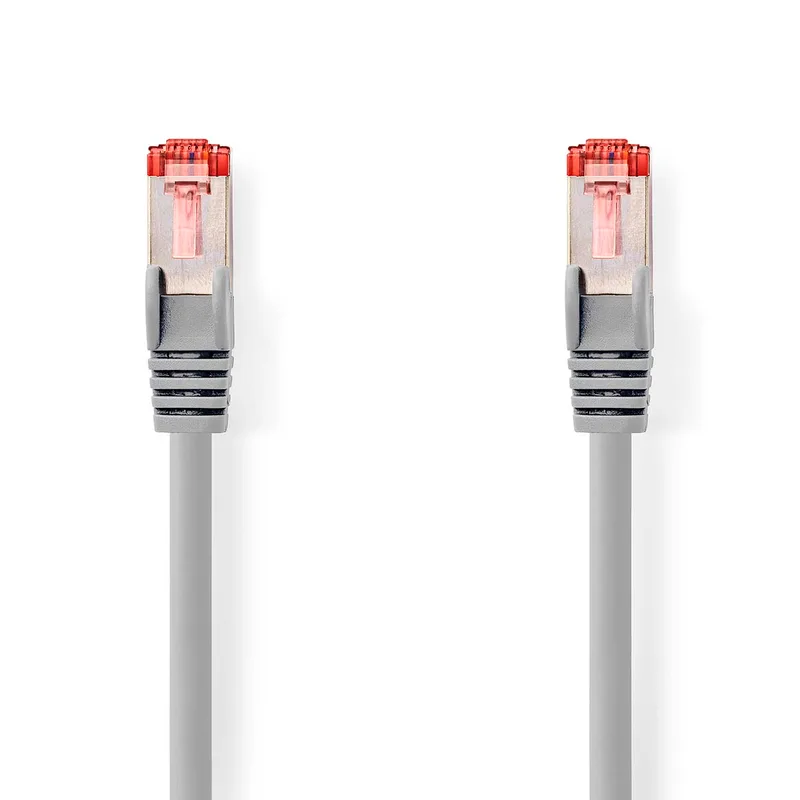 CAT6 S/FTP-Netwerkkabel | RJ45 (8P8C) Male - RJ45 (8P8C) Male | 10 m | Grijs från Nedis – produktbild