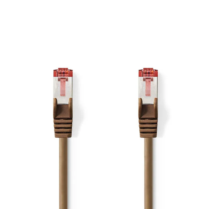CAT6 S/FTP-Netwerkkabel | RJ45 Male - RJ45 Male | 10 m | Bruin från Nedis – produktbild