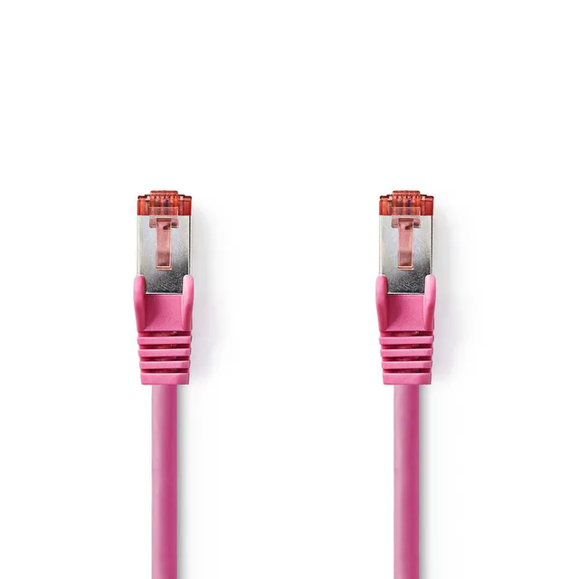 CAT6 S/FTP-Netwerkkabel | RJ45 Male - RJ45 Male | 15 m | Roze