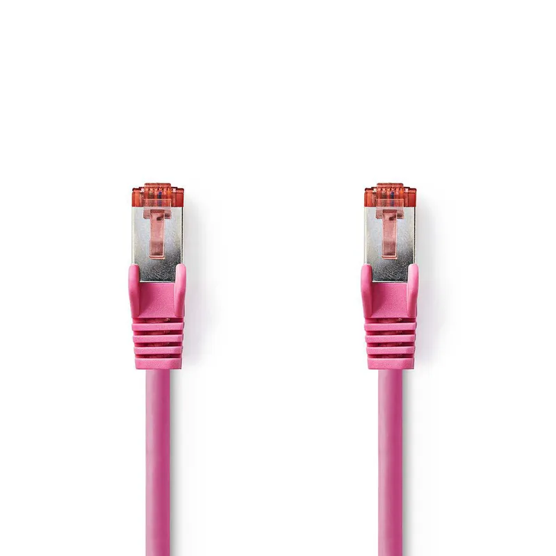 CAT6 S/FTP-Netwerkkabel | RJ45 Male - RJ45 Male | 15 m | Roze från Nedis – produktbild