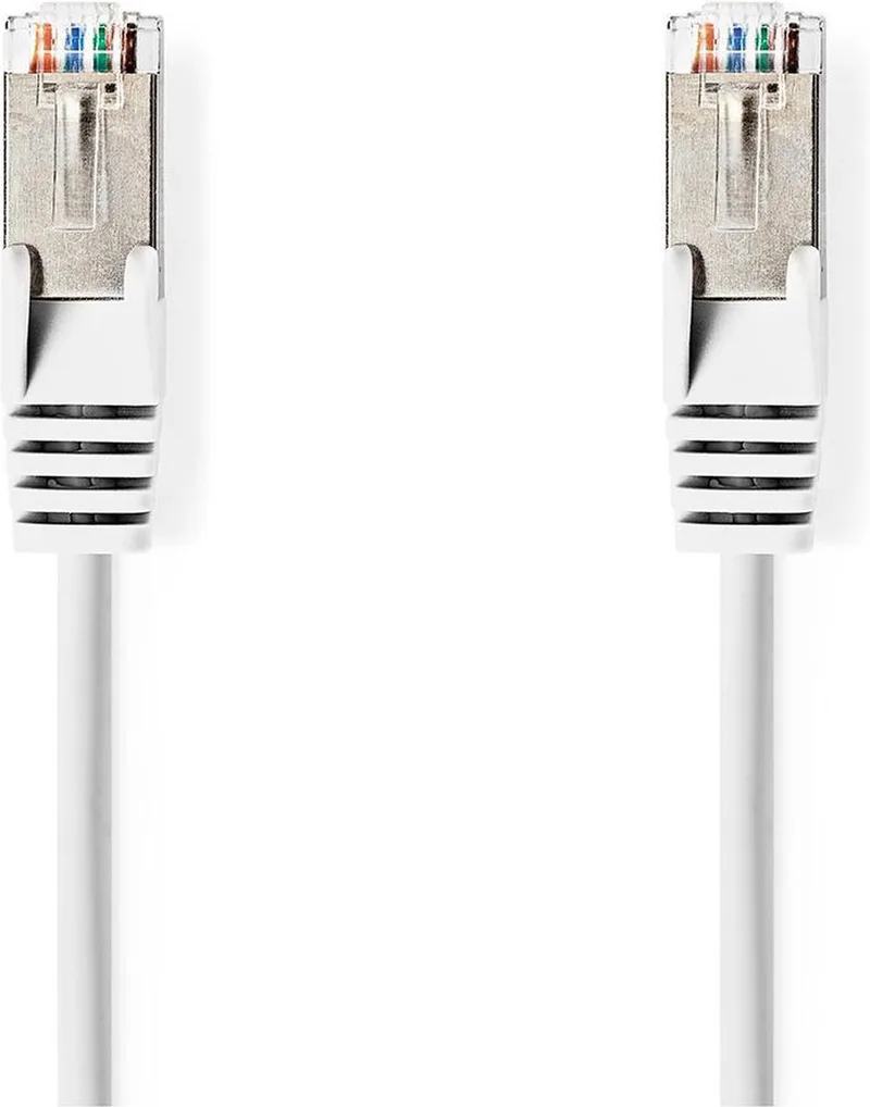 CAT6a-Kabel | SF/UTP | RJ45 Male | RJ45 Male | 5.00 m | Rond | PVC | Label van Nedis in Wit – productfoto