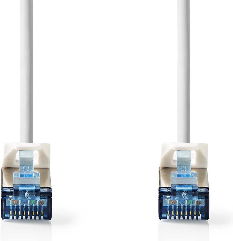 CAT6a netwerkkabel - S/FTP - RJ45 Male - RJ45 Male - 3.00 m - Snagless - Rond - LSZH - Label van Nedis in Wit – productfoto