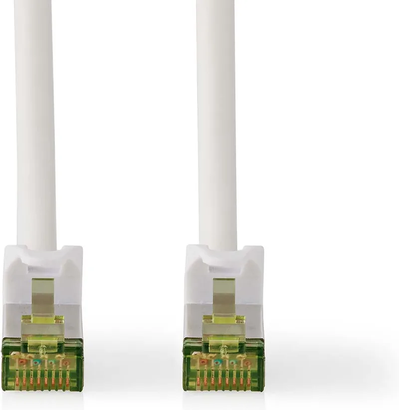 CAT7 Netwerkkabel - S/FTP - RJ45 Male - RJ45 Male - 10.0 m - Snagless - Rond - LSZH - Label van Nedis in Wit – productfoto