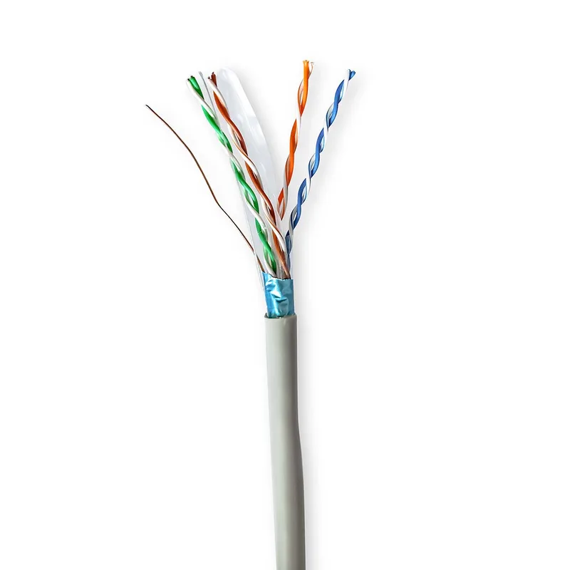 Netwerk Kabel Rol | CAT6 | Solid | F/UTP | CCA | 100.0 m | Binnenshuis | Rond | PVC | Grijs by Nedis – product photo