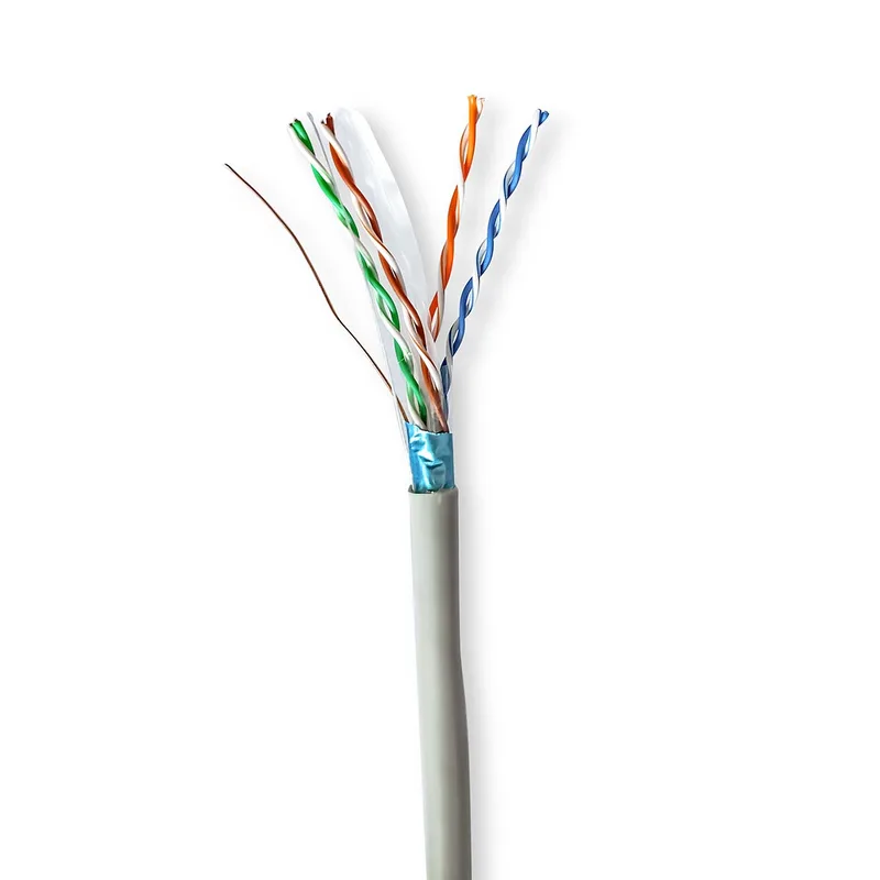 Netwerk Kabel Rol | CAT6 | Solid | F/UTP | CCA | 305.0 m | Binnenshuis | Rond | PVC | Grijs by Nedis – product photo