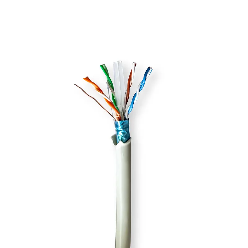 Netwerk Kabel Rol | CAT6 | Solid | F/UTP | Koper | 100.0 m | Binnenshuis | Rond | LSZH | Grijs by Nedis – product photo