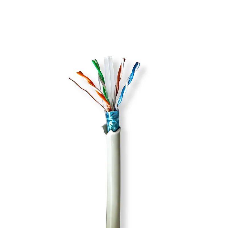 Netwerk Kabel Rol | CAT6 | Solid | F/UTP | Koper | 305.0 m | Binnenshuis | Rond | LSZH | Grijs by Nedis – product photo