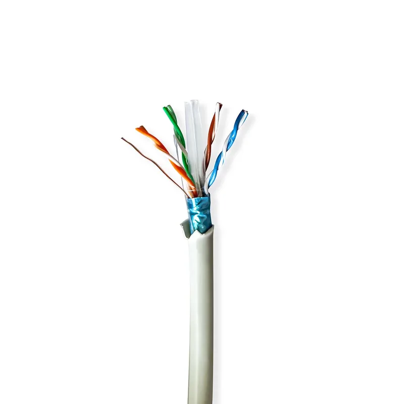 Netwerk Kabel Rol | CAT6 | Solid | F/UTP | Koper | 50.0 m | Binnenshuis | Rond | LSZH | Grijs från Nedis – produktbild