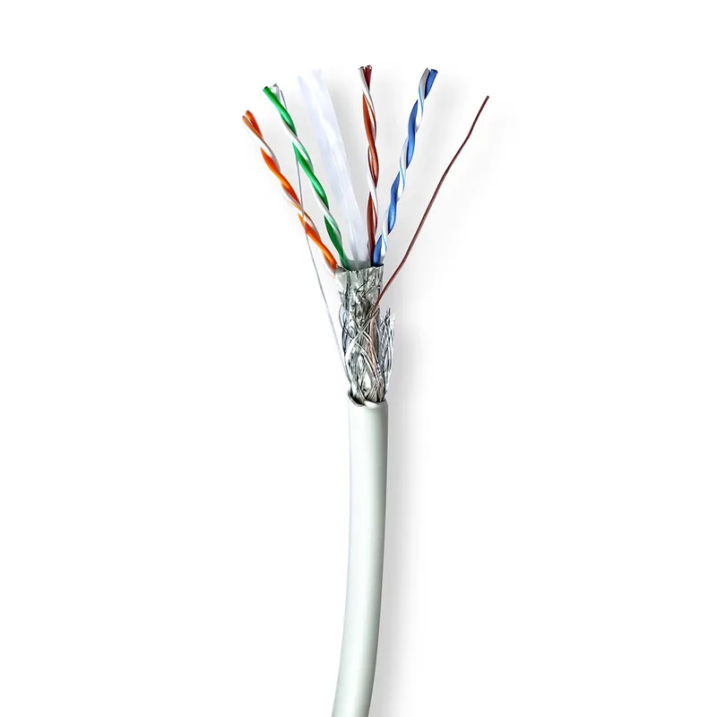 Netwerk Kabel Rol | CAT6 | Solid | S/FTP | Koper | 100 m | Grijs från Nedis – produktbild