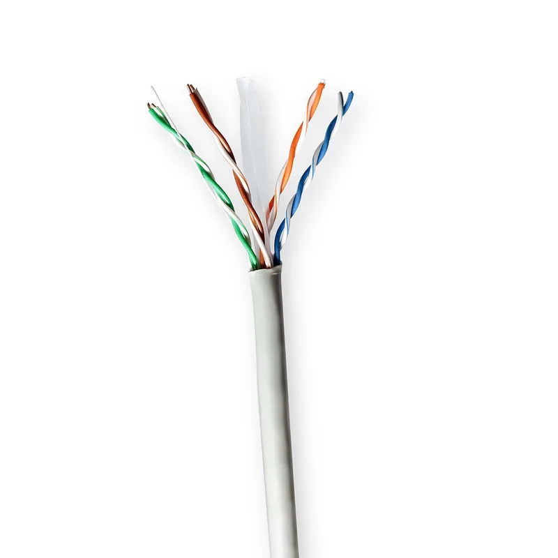 Netwerk Kabel Rol | CAT6 | Solid | U/UTP | CCA | 100.0 m | Binnenshuis | Rond | PVC | Grijs från Nedis – produktbild