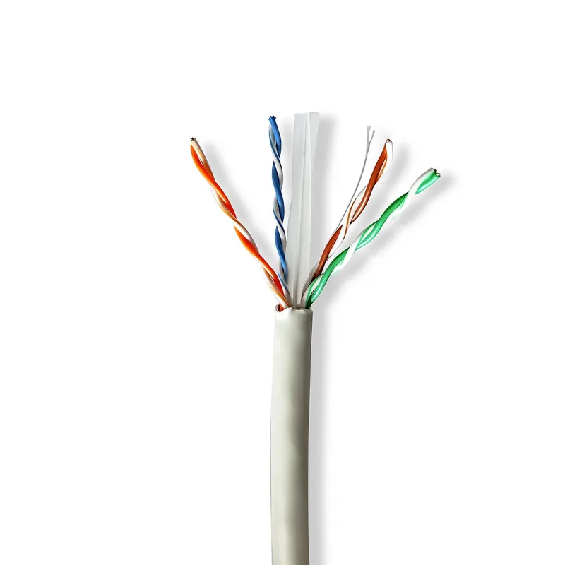 Netwerk Kabel Rol | CAT6 | Solid | U/UTP | Koper | 305.0 m | Binnenshuis | Rond | LSZH | Grijs från Nedis – produktbild