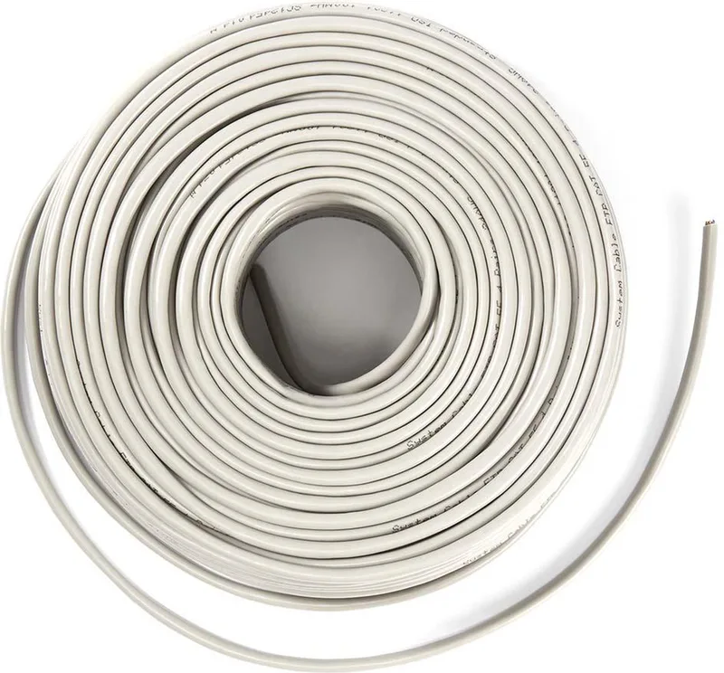 Netwerk Kabel Rol - CAT6 - Stranded - F/UTP - Koper - 100.0 m - Binnenshuis - Rond - PVC - Gift Box från Nedis i Grå – produktbild