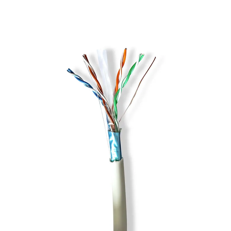 Netwerk Kabel Rol | CAT6 | Stranded | F/UTP | Koper | 305.0 m | Binnenshuis | Rond | LSZH | Grijs från Nedis – produktbild