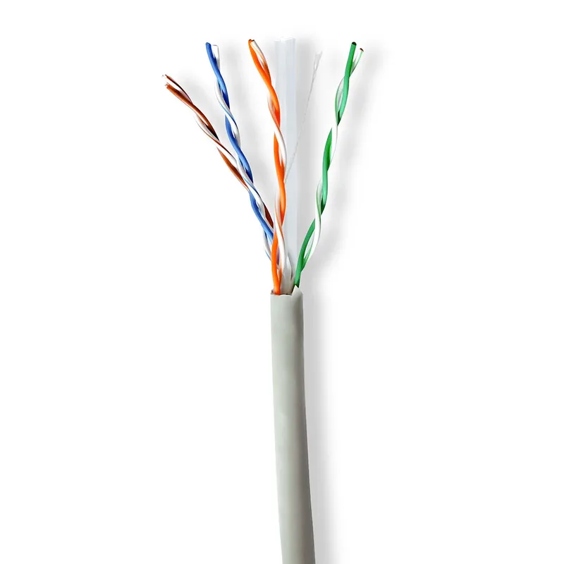 Netwerk Kabel Rol | CAT6 | Stranded | U/UTP | CCA | 305.0 m | Binnenshuis | Rond | PVC | Grijs | Trekdoos fra Nedis – produktbillede