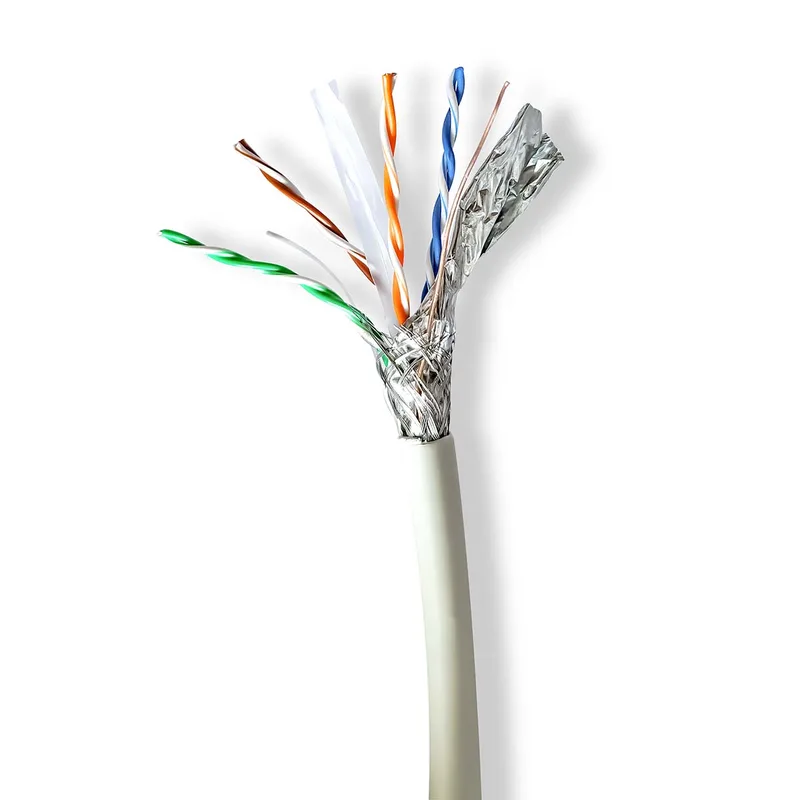 Netwerk Kabel Rol | CAT6a | Solid | S/FTP | Koper | 100.0 m | Binnenshuis | Rond | LSZH | Grijs von Nedis – Produktfoto