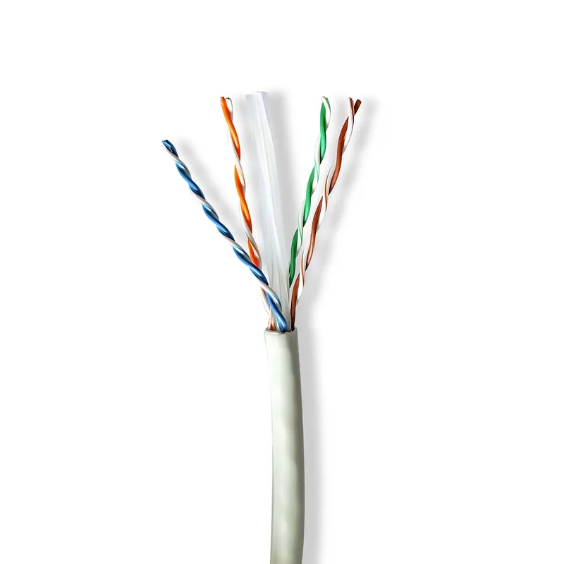 Netwerk Kabel Rol | CAT6a | Solid | U/UTP | Koper | 100.0 m | Binnenshuis | Rond | LSZH | Grijs från Nedis – produktbild