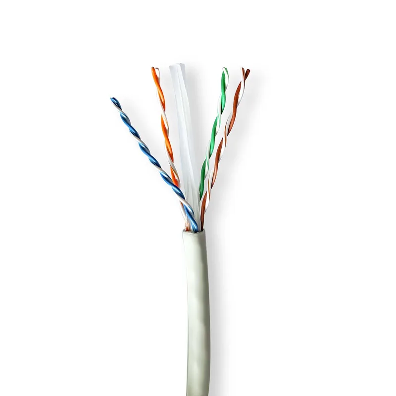 Netwerk Kabel Rol | CAT6a | Solid | U/UTP | Koper | 305.0 m | Binnenshuis | Rond | LSZH | Grijs | Trekdoos by Nedis – product photo