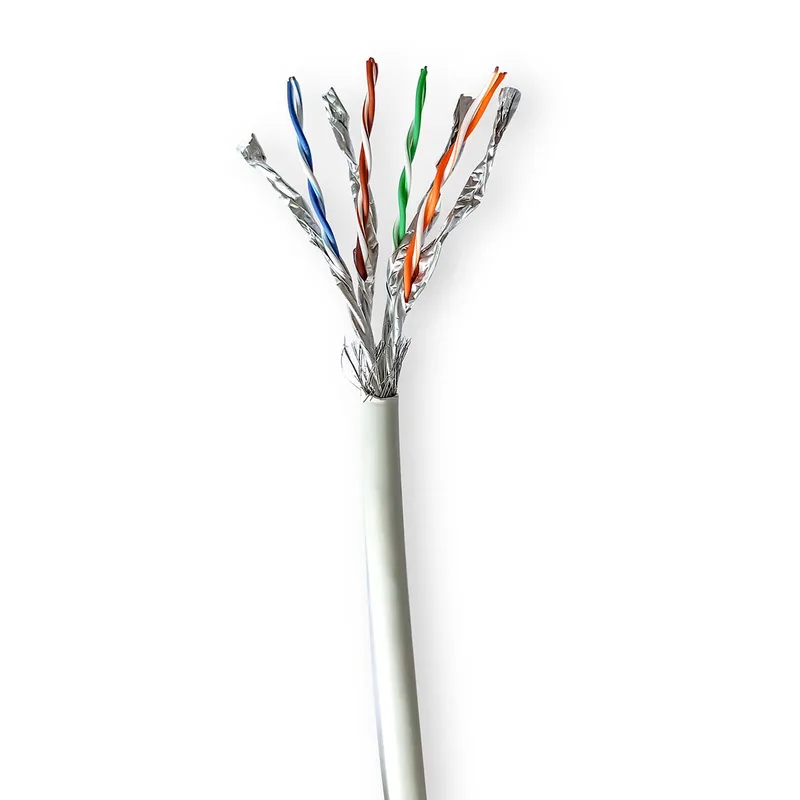 Netwerk Kabel Rol | CAT7 | Solid | S/FTP | Koper | 305.0 m | Binnenshuis | Rond | LSZH | Grijs från Nedis – produktbild